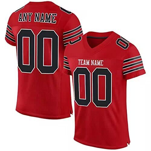 2024 Youth NFL custom throwback red  nike jersey style 4